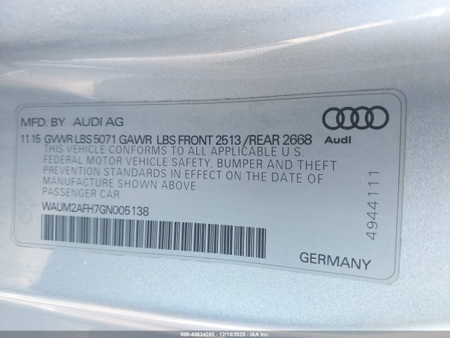 2016 AUDI A5 WAUM2AFH7GN005138 Photo 8