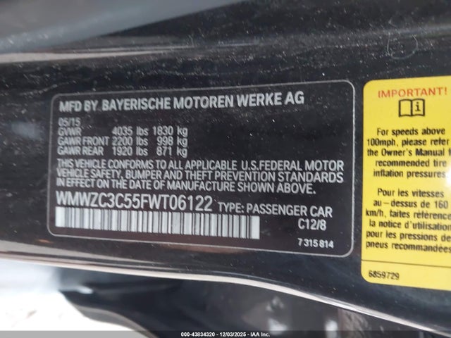 2015 MINI COUNTRYMAN WMWZC3C55FWT06122 Photo 8