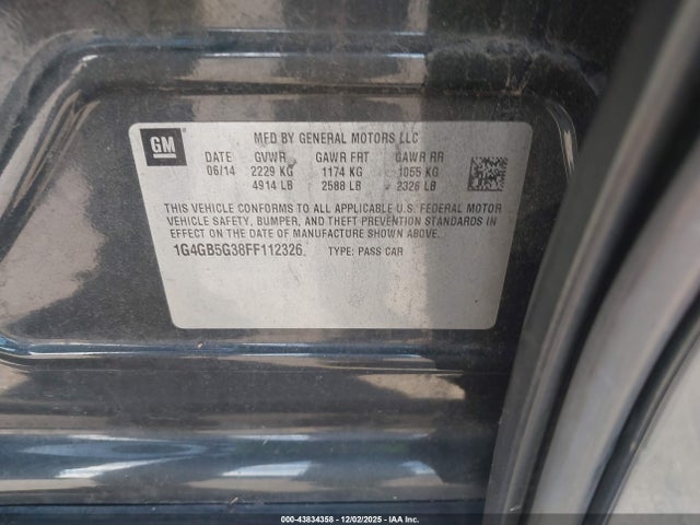 1G4GB5G38FF112326 Buick Lacrosse Leather