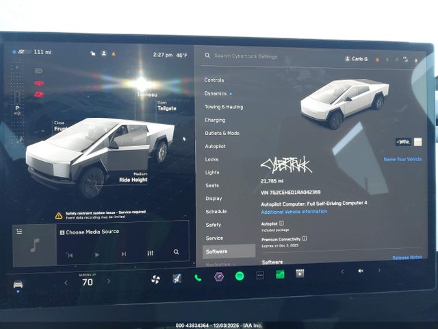 Продажа на аукционе авто 2024 Tesla Cybertruck All-wheel Drive, vin: 7G2CEHED1RA042369, номер лота: 43834364