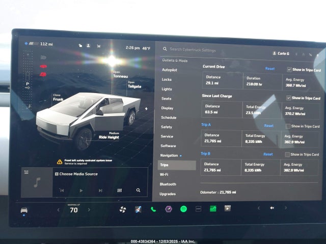 Продажа на аукционе авто 2024 Tesla Cybertruck All-wheel Drive, vin: 7G2CEHED1RA042369, номер лота: 43834364