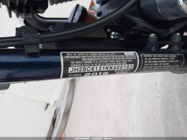 2019 HONDA VT1300 JH2SC6121KK400182 Photo 9