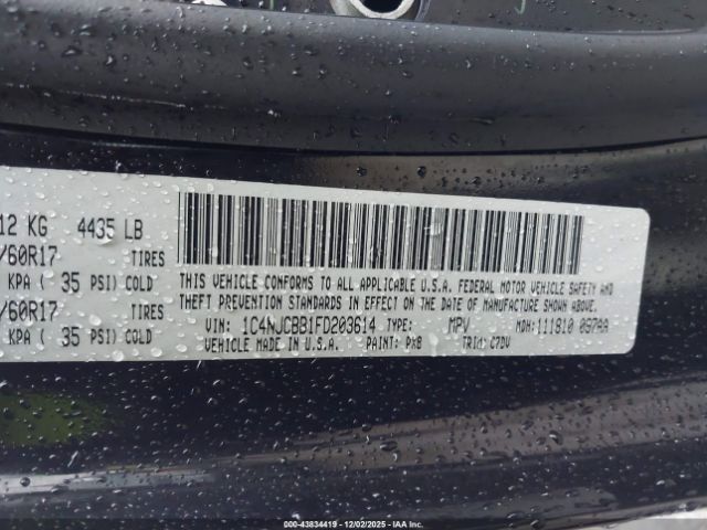 2015 JEEP COMPASS 1C4NJCBB1FD203614 Photo 8