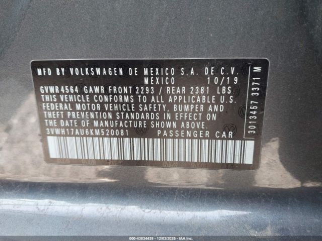 2019 VOLKSWAGEN GOLF ALLTRACK 3VWH17AU6KM520081 Photo 8