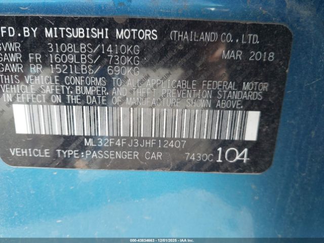 2018 MITSUBISHI MIRAGE G4 ML32F4FJ3JHF12407 Photo 8