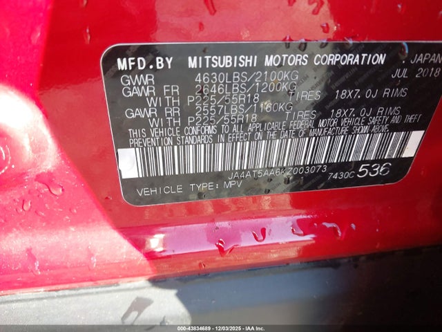 2019 MITSUBISHI ECLIPSE CROSS JA4AT5AA6KZ003073 Photo 8