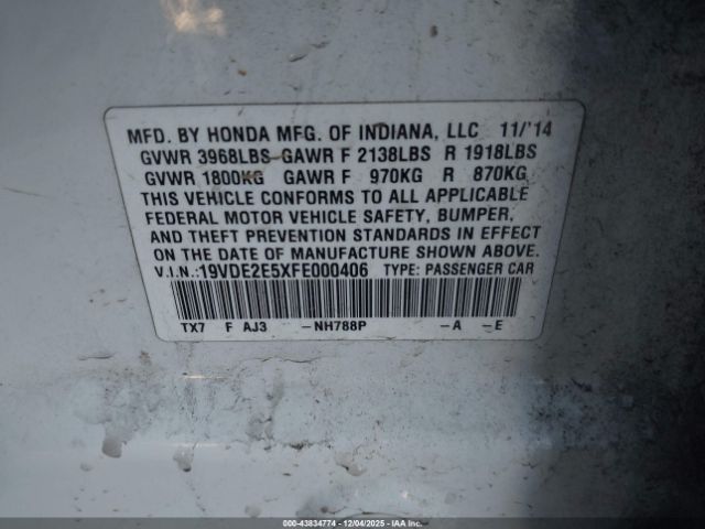 2015 ACURA ILX 19VDE2E5XFE000406 Photo 8