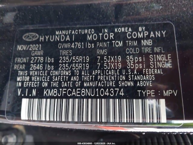 Hyundai Tucson Xrt 2022 KM8JFCAE8NU104374 Image 9