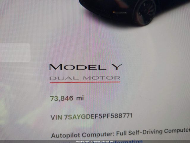 2023 TESLA MODEL Y 7SAYGDEF5PF588771 Photo 6