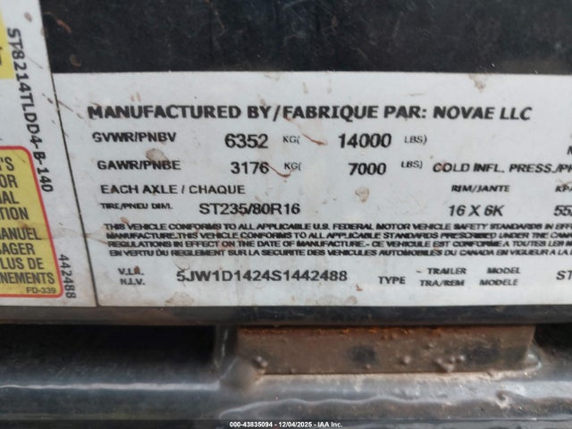 5JW1D1424S1442488 Sure-trac 14ktele