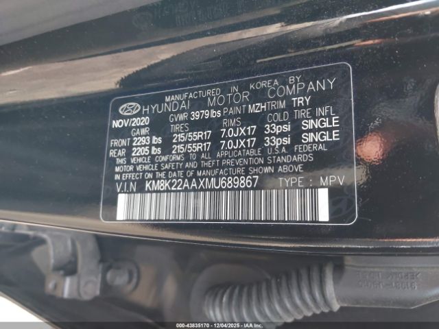 2021 HYUNDAI KONA KM8K22AAXMU689867 Photo 8