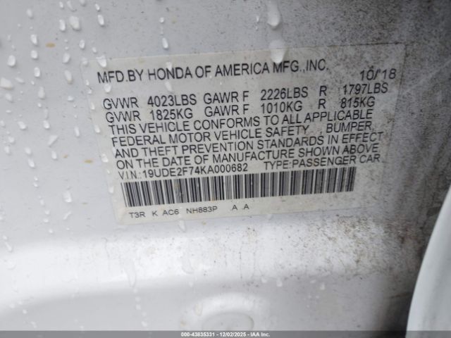 2019 ACURA ILX 19UDE2F74KA000682 Photo 8