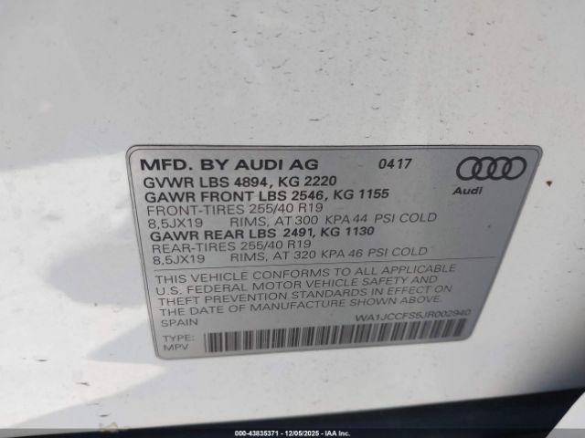 2018 AUDI Q3 WA1JCCFS5JR002940 Photo 8
