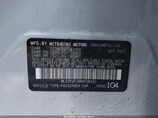 2024 MITSUBISHI MIRAGE G4 ML32FUFJ9RHF06221 Photo 8