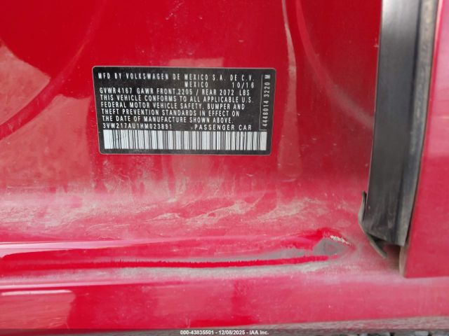 2017 VOLKSWAGEN GOLF 3VW217AU1HM023891 Photo 8