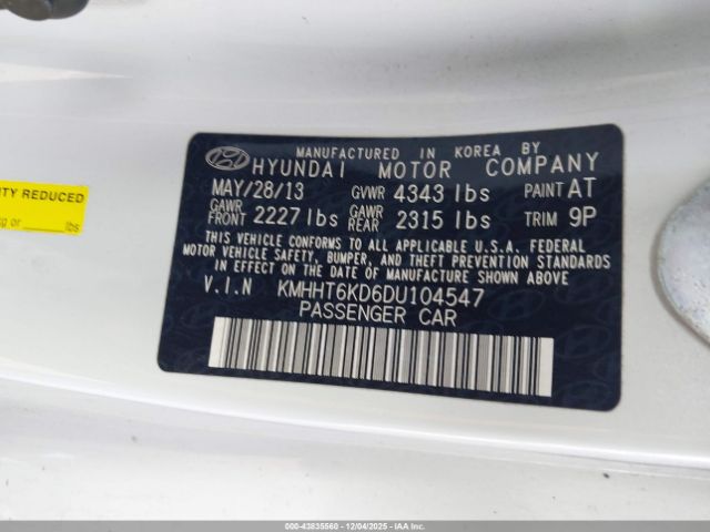 2013 HYUNDAI GENESIS KMHHT6KD6DU104547 Photo 8