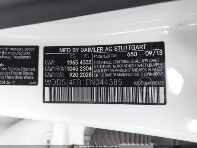 2014 MERCEDES-BENZ CLA 250 WDDSJ4EB1EN044385 Photo 8