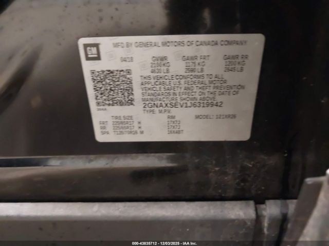 2018 CHEVROLET EQUINOX 2GNAXSEV1J6319942 Photo 8