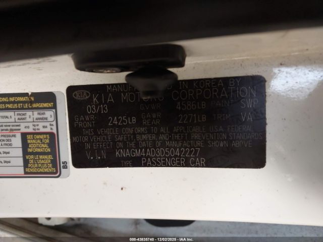 2013 KIA OPTIMA HYBRID KNAGM4AD3D5042227 Photo 8