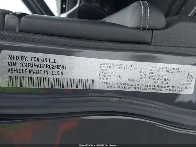 2024 JEEP GRAND CHEROKEE 1C4RJHAG6RC260591 Photo 8