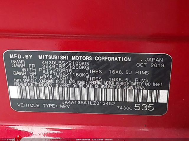 2020 MITSUBISHI ECLIPSE CROSS JA4AT3AA1LZ013452 Photo 8