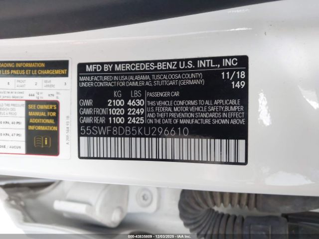 2019 MERCEDES-BENZ C 300 55SWF8DB5KU296610 Photo 8