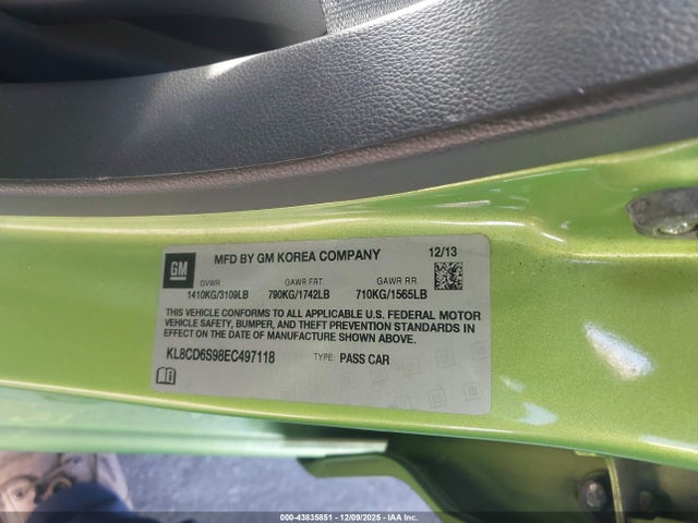 Chevrolet Spark 1lt Auto 2014 KL8CD6S98EC497118 Image 9