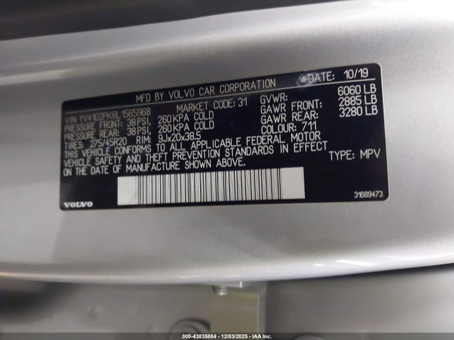 YV4102PK6L1565968 Volvo Xc90 T5 Momentum 7 Passenger