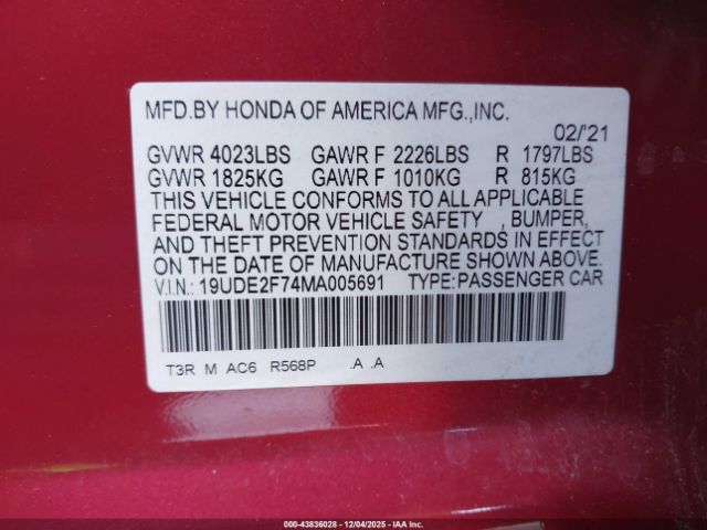 2021 ACURA ILX 19UDE2F74MA005691 Photo 8