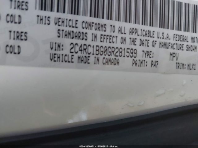 2016 CHRYSLER TOWN & COUNTRY 2C4RC1BG0GR281599 Photo 8