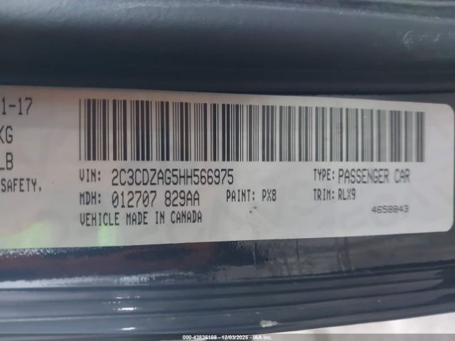 2017 DODGE CHALLENGER 2C3CDZAG5HH566975 Photo 8