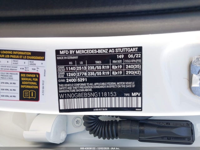W1N0G8EB5NG118153 Mercedes-Benz Glc 300 4matic Suv