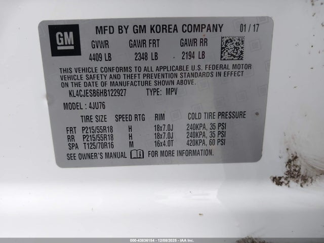 KL4CJESB6HB122927 Buick Encore Preferred