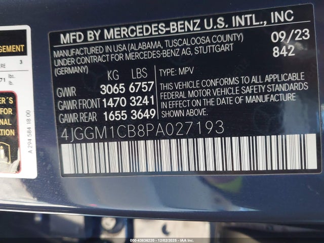 2023 MERCEDES-BENZ EQE 350 SUV 4JGGM1CB8PA027193 Photo 8