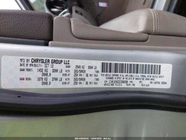 2013 JEEP GRAND CHEROKEE 1C4RJEAG2DC588288 Photo 8