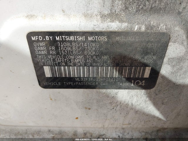 2018 MITSUBISHI MIRAGE G4 ML32F3FJ3JHF03412 Photo 8