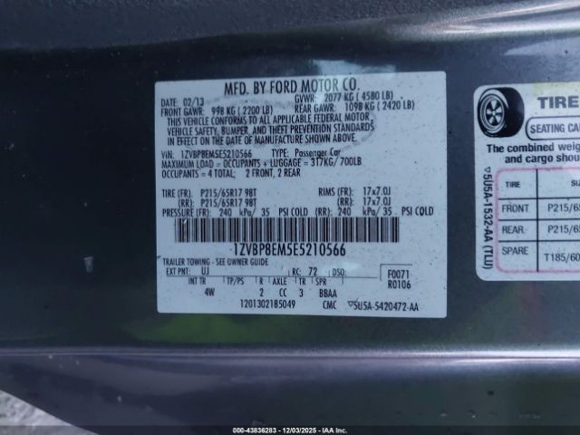 2014 FORD MUSTANG 1ZVBP8EM5E5210566 Photo 8