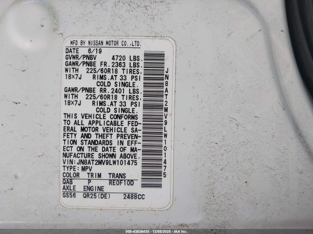 2020 NISSAN ROGUE JN8AT2MV9LW101475 Photo 8