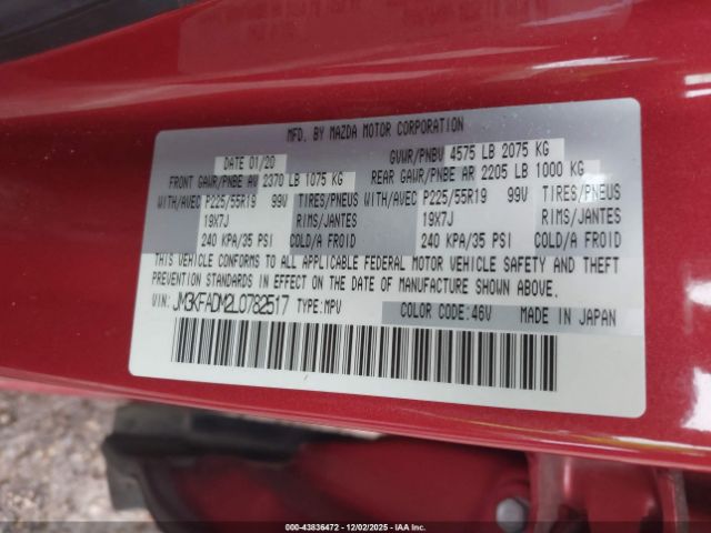 2020 MAZDA CX-5 JM3KFADM2L0782517 Photo 8