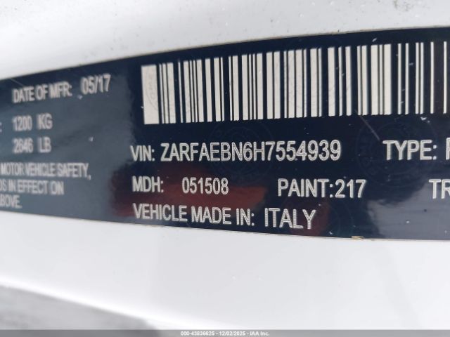 2017 ALFA ROMEO GIULIA ZARFAEBN6H7554939 Photo 8