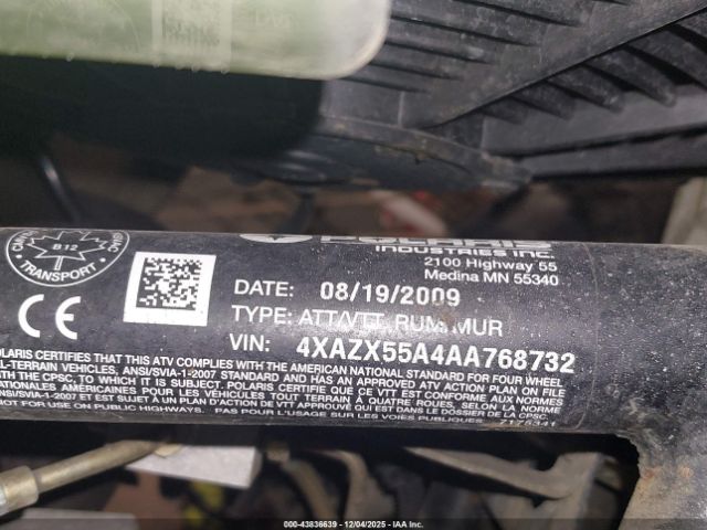 2010 POLARIS SPORTSMAN 4XAZX55A4AA768732 Photo 9
