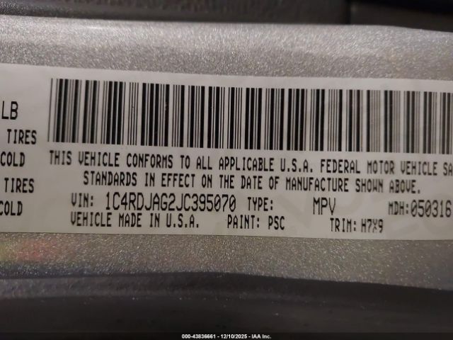 2018 DODGE DURANGO 1C4RDJAG2JC395070 Photo 8