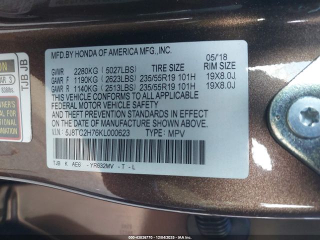 2019 ACURA RDX 5J8TC2H76KL000623 Photo 8