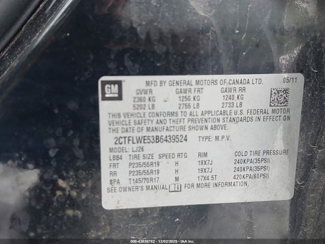 2011 GMC TERRAIN 2CTFLWE53B6439524 Photo 8