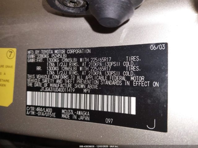 2004 LEXUS RX 330 JTJGA31U040011419 Photo 8