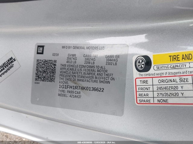 2019 CHEVROLET CAMARO 1G1FH1R74K0136622 Photo 8