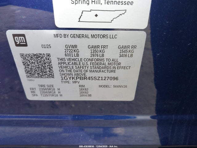 2025 CADILLAC XT6 1GYKPBR45SZ127096 Photo 8