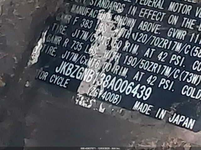 2008 KAWASAKI ZG1400 JKBZGNB138A006439 Photo 9