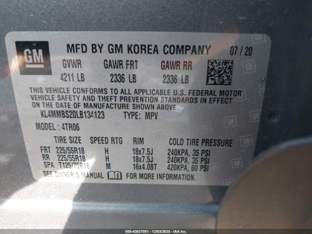 2020 BUICK ENCORE GX KL4MMBS20LB134123 Photo 8