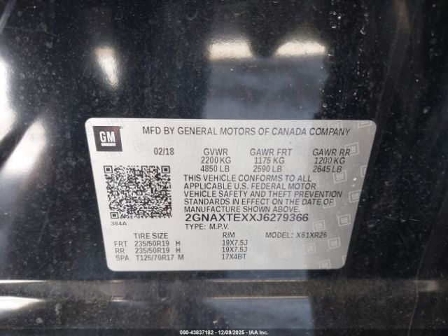 2018 CHEVROLET EQUINOX 2GNAXTEXXJ6279366 Photo 8